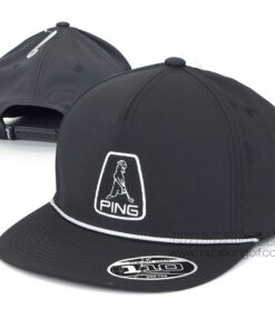 Golf Chính Hãng - Siêu thị Quần áo Golf và Phụ kiện Golf 230 Nón kết golf vành thẳng DIRECT MR. PING TAG 35928-102 Đen | PING