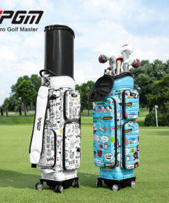 Golf Chính Hãng - Siêu thị Quần áo Golf và Phụ kiện Golf 187 Túi đựng gậy golf du lịch PGM QB186 vỏ cứng in hình hoạt hình, dạng túi kéo có bánh xe